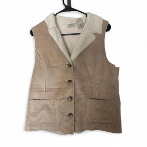 Llbean Women's Tan and Brown Gilet